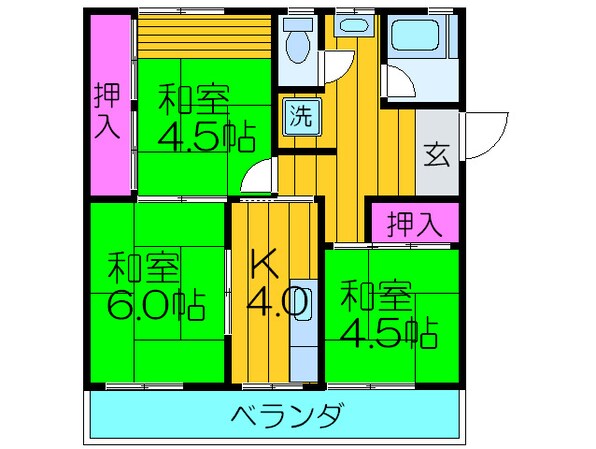 大黒マンションの物件間取画像